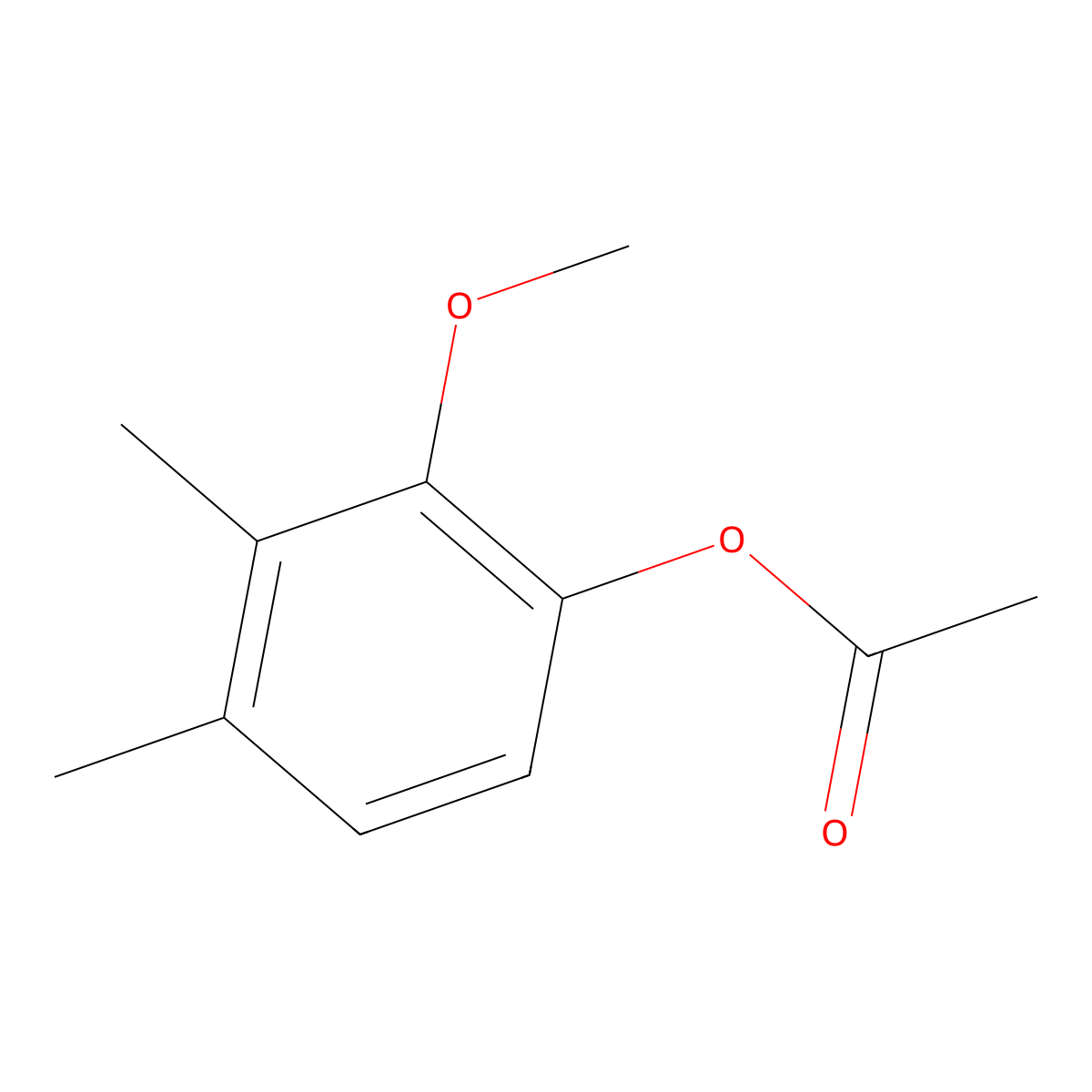 2-Methoxy-3,4-dimethylphenyl acetate molecular structure, CAS 118538-98-0