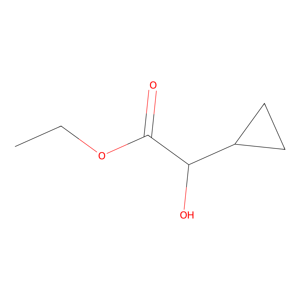 Ethyl 2-cyclopropyl-2-hydroxyacetate molecular structure, CAS 1185387-66-9