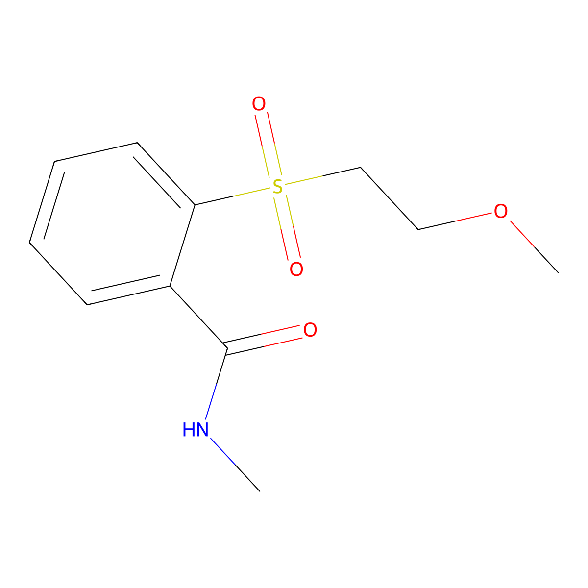 2-[(2-methoxyethyl)sulfonyl]-N-methylbenzamide molecular structure, CAS 1185395-56-5