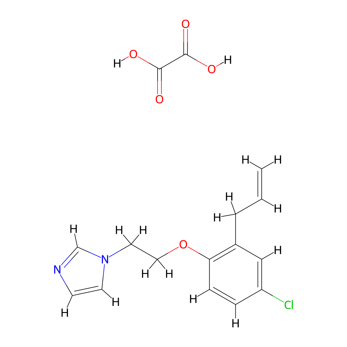 1-[2-(2-allyl-4-chlorophenoxy)ethyl]-1H-imidazole oxalate molecular structure, CAS 1185398-48-4