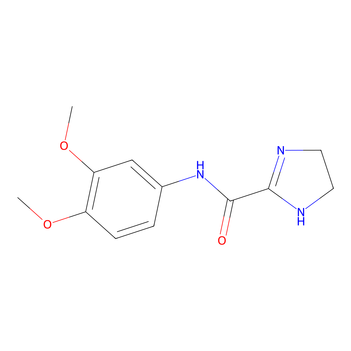 N-(3,4-dimethoxyphenyl)-4,5-dihydro-1H-imidazole-2-carboxamide molecular structure, CAS 1185405-40-6