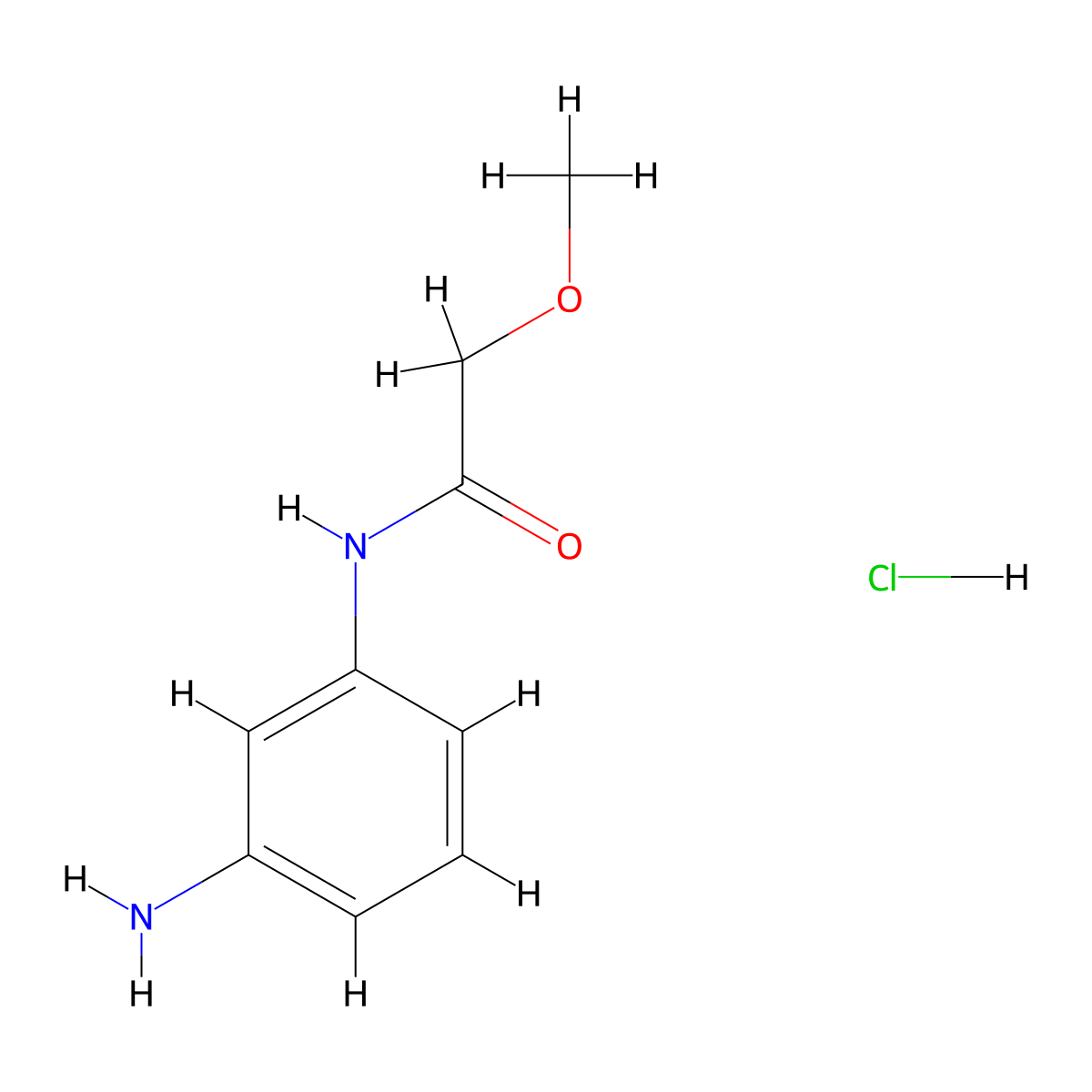 N-(3-aminophenyl)-2-methoxyacetamide hydrochloride molecular structure, CAS 1185412-27-4
