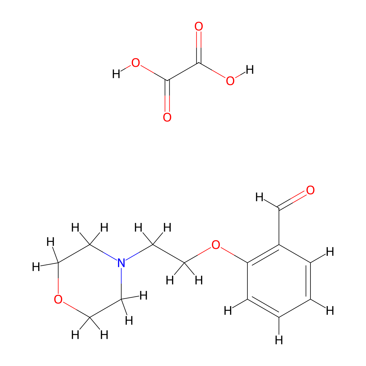 2-(2-Morpholinoethoxy)benzaldehyde oxalate molecular structure, CAS 1185413-44-8