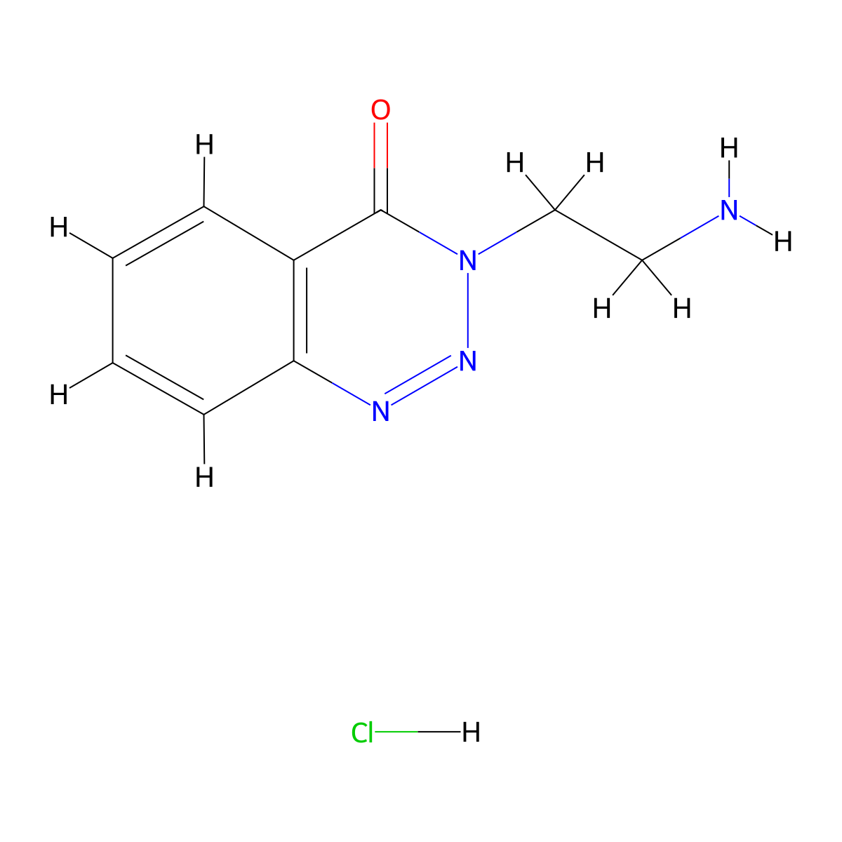 3-(2-Aminoethyl)-3,4-dihydro-1,2,3-benzotriazin-4-one hydrochloride molecular structure, CAS 1185418-05-6