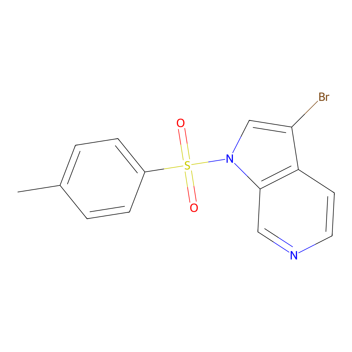 3-bromo-1-tosyl-1H-pyrrolo[2,3-c]pyridine molecular structure, CAS 1185427-21-7