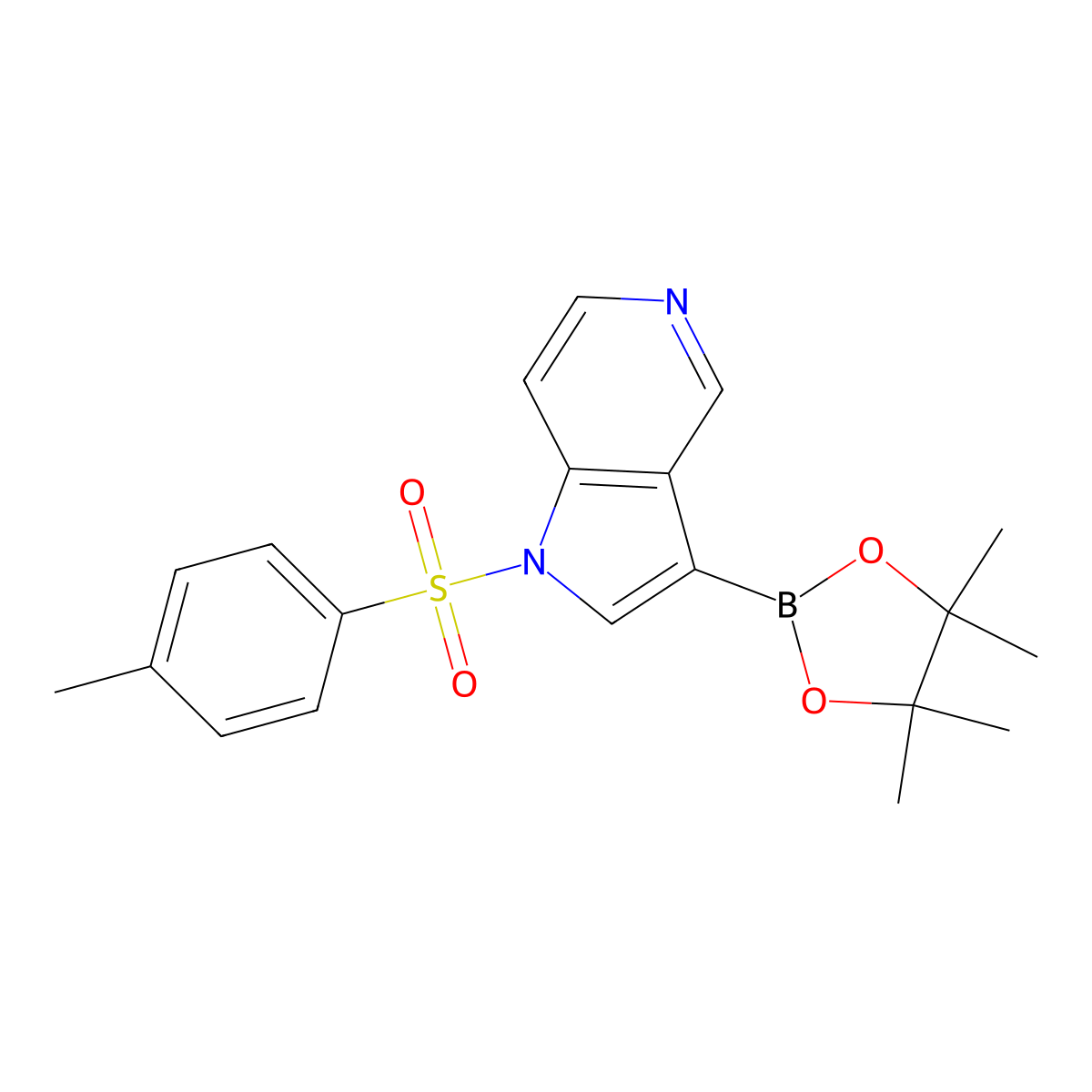 3-(4,4,5,5-Tetramethyl-1,3,2-dioxaborolan-2-yl)-1-tosyl-1H-pyrrolo[3,2-c]pyridine molecular structure, CAS 1185427-30-8
