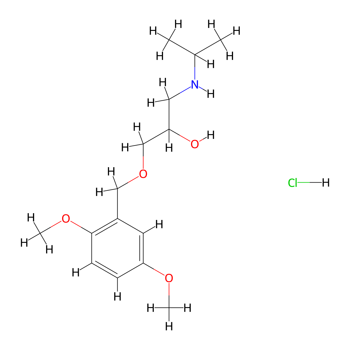 1-((2,5-Dimethoxybenzyl)oxy)-3-(isopropylamino)propan-2-ol hydrochloride molecular structure, CAS 1185428-87-8