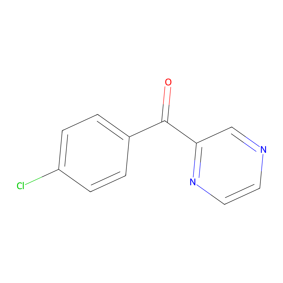(4-Chlorophenyl)(pyrazin-2-yl)methanone molecular structure, CAS 118543-85-4