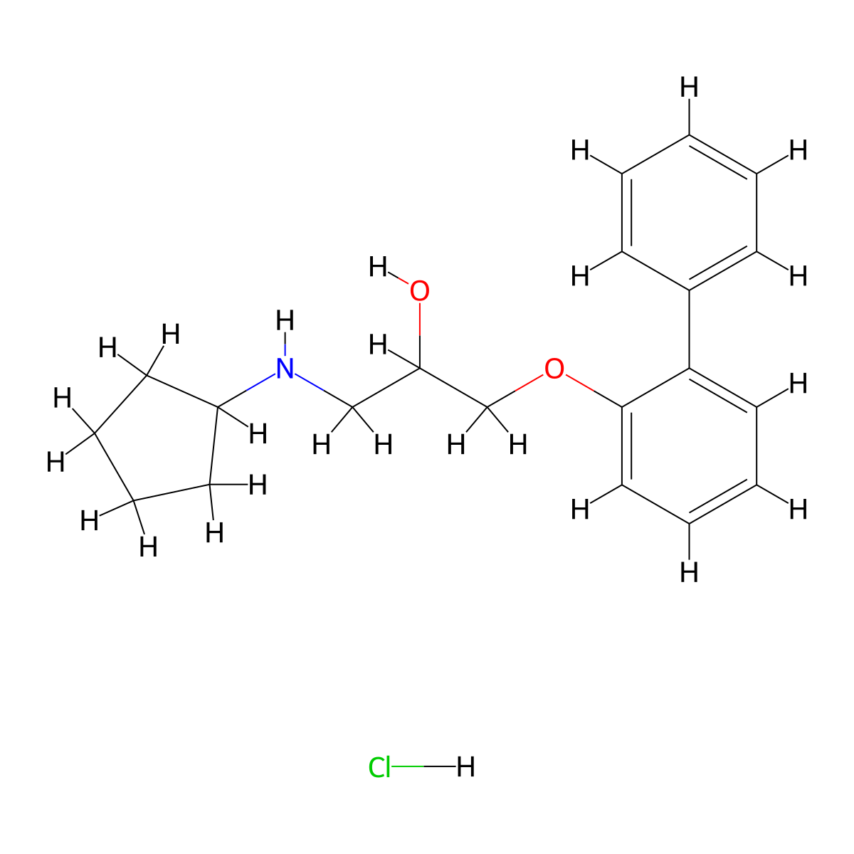 1-{[1,1'-Biphenyl]-2-yloxy}-3-(cyclopentylamino)propan-2-OL hydrochloride molecular structure, CAS 1185441-70-6