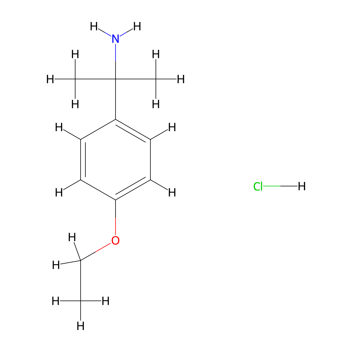 [1-(4-Ethoxyphenyl)-1-methylethyl]amine hydrochloride molecular structure, CAS 1185442-53-8