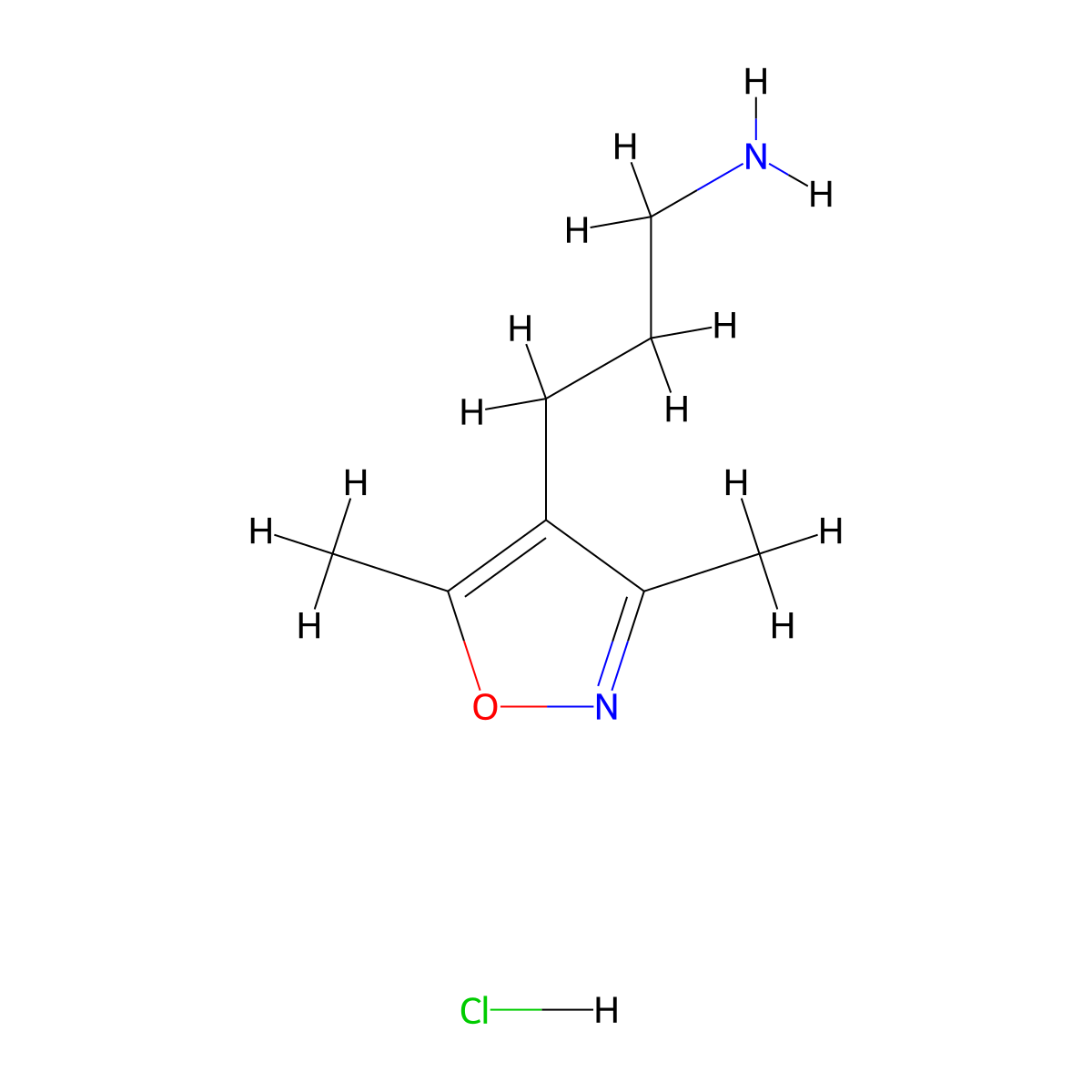 3-(3,5-Dimethyl-1,2-oxazol-4-yl)propan-1-amine hydrochloride molecular structure, CAS 1185449-91-5