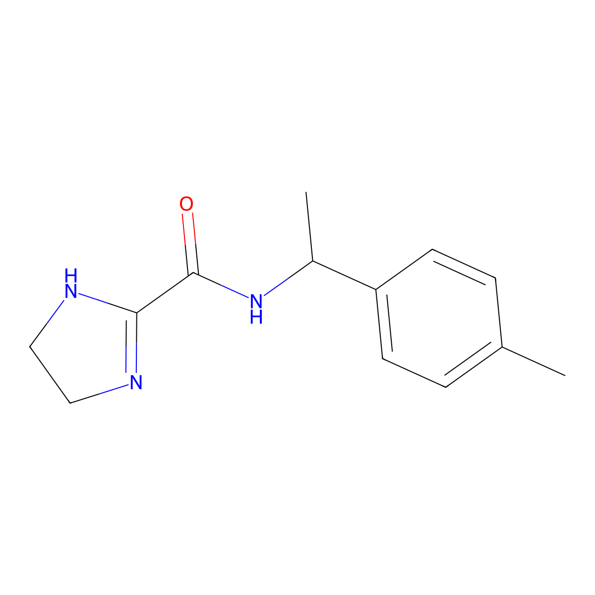 N-(1-(p-tolyl)ethyl)-4,5-dihydro-1H-imidazole-2-carboxamide molecular structure, CAS 1185450-74-1