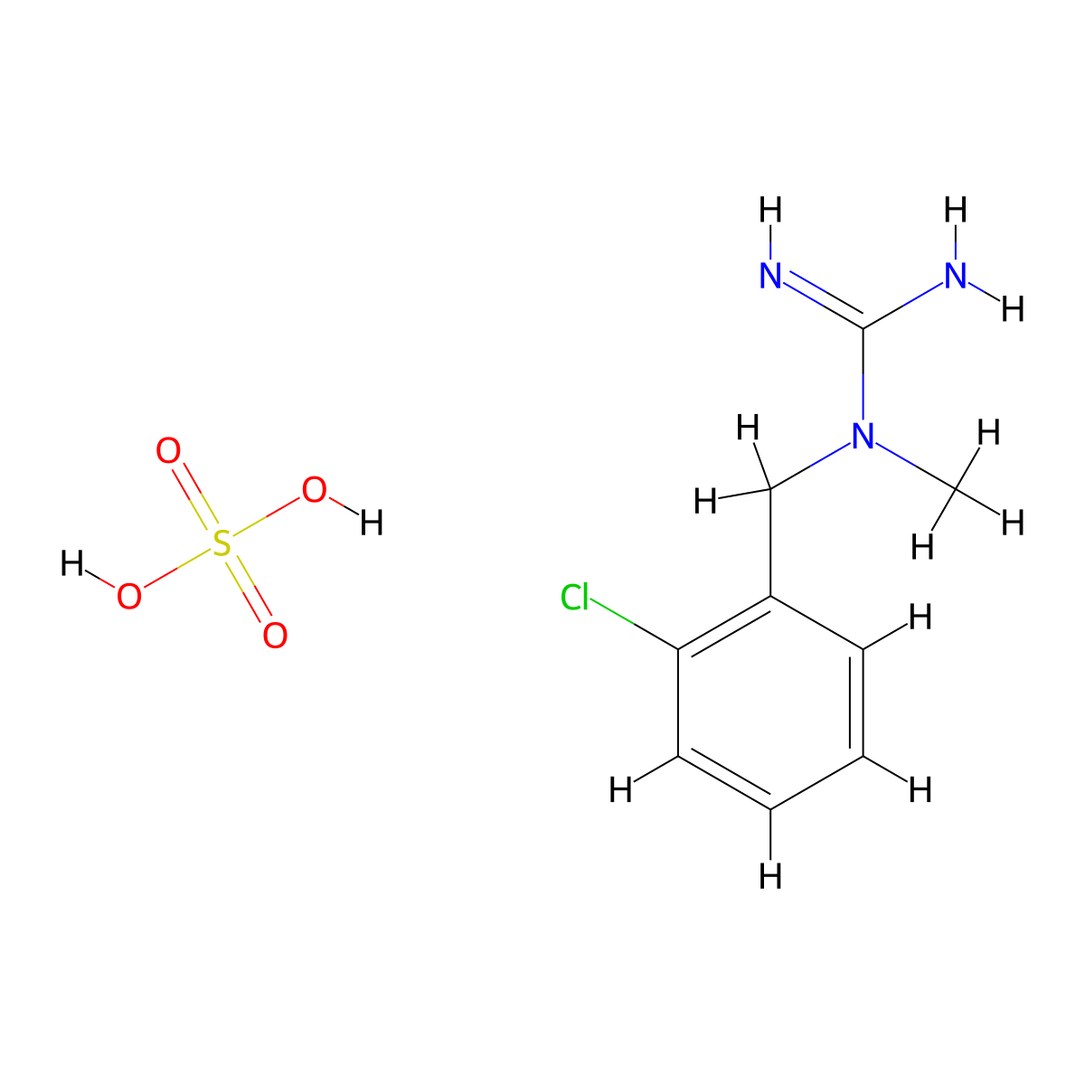 1-(2-Chlorobenzyl)-1-methylguanidine sulfate molecular structure, CAS 1185452-97-4