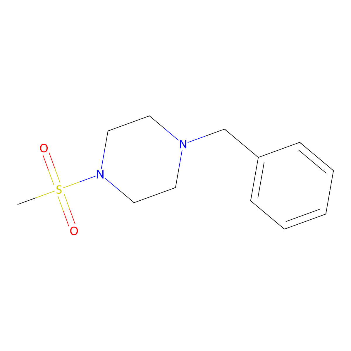 1-Benzyl-4-methanesulfonyl-piperazine molecular structure, CAS 118546-61-5