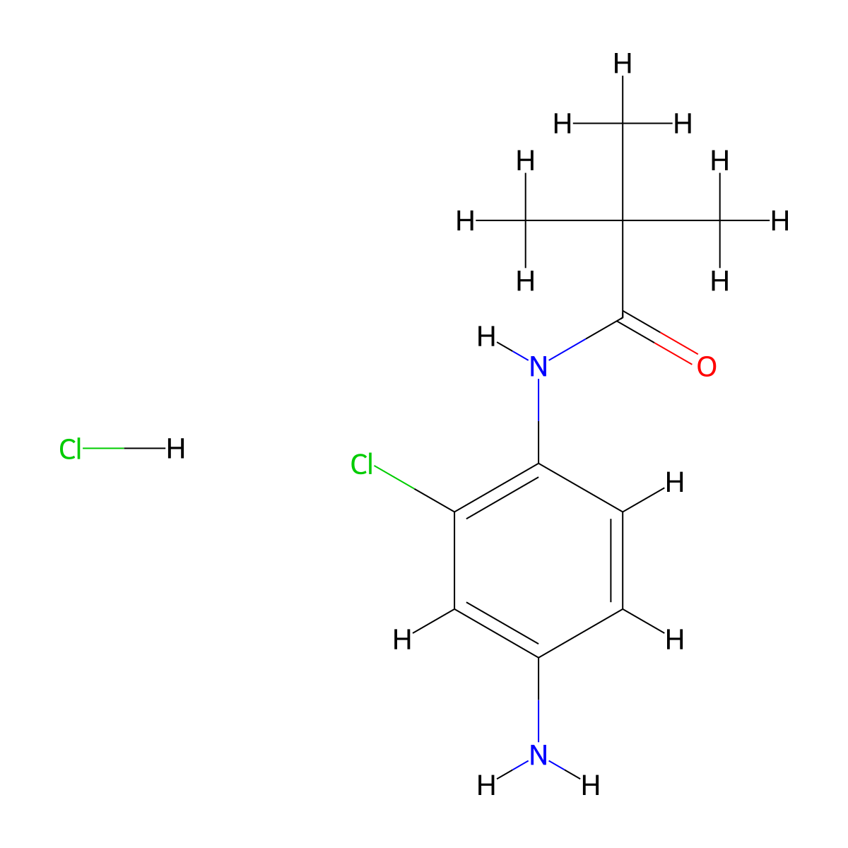 N-(4-Amino-2-chlorophenyl)-2,2-dimethylpropanamide hydrochloride molecular structure, CAS 1185460-15-4