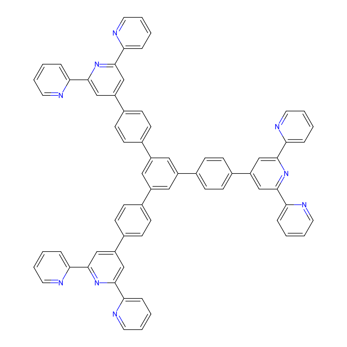 4',4''''-[5'-(4-[2,2':6',2''-Terpyridin]-4'-ylphenyl)[1,1':3',1''-terphenyl]-4,4''-diyl]bis[2,2':6',2''-terpyridine] molecular structure, CAS 1185464-11-2