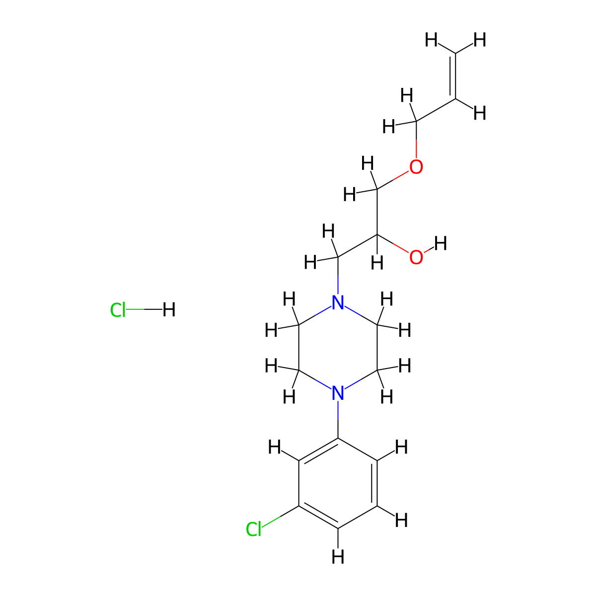 1-(Allyloxy)-3-(4-(3-chlorophenyl)piperazin-1-yl)propan-2-ol hydrochloride molecular structure, CAS 1185468-78-3