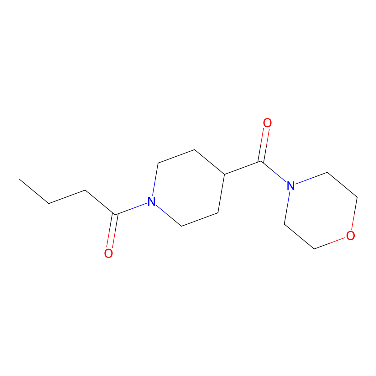 1-[4-(Morpholine-4-carbonyl)piperidin-1-YL]butan-1-one molecular structure, CAS 1185477-94-4
