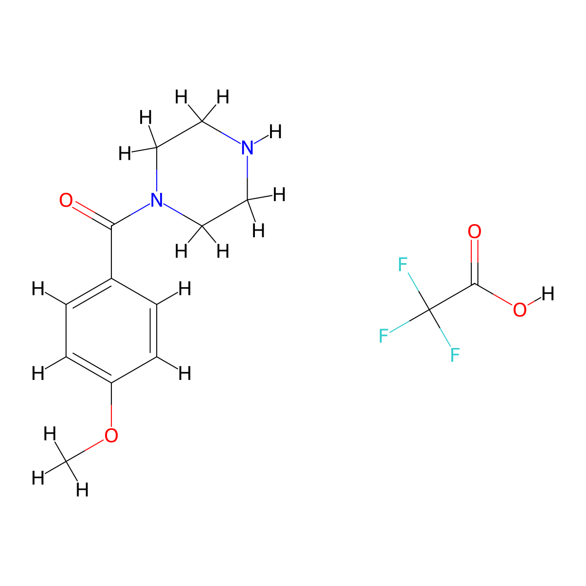 1-(4-Methoxybenzoyl)piperazine trifluoroacetate molecular structure, CAS 1185479-65-5