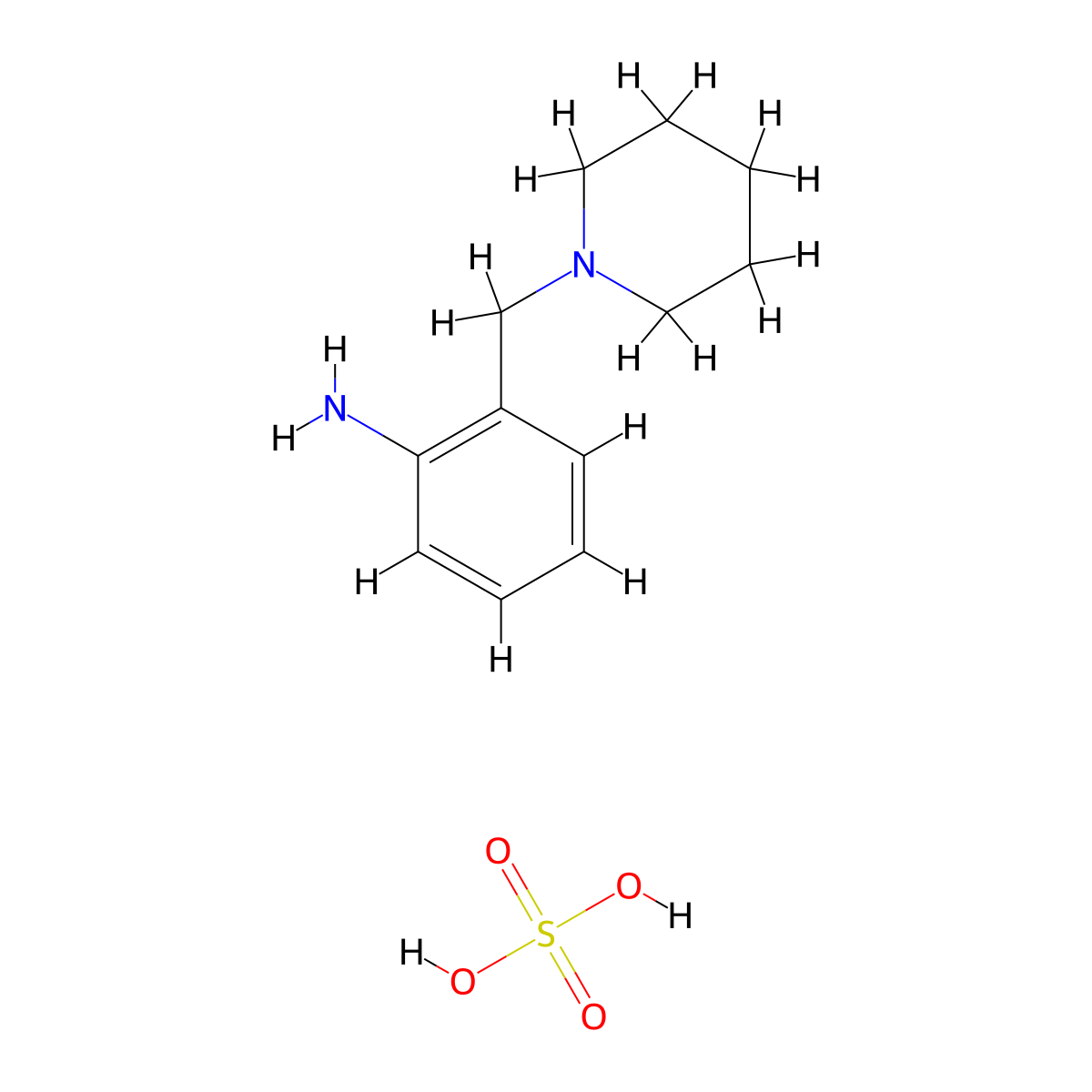2-(Piperidin-1-ylmethyl)aniline sulfate molecular structure, CAS 1185494-43-2