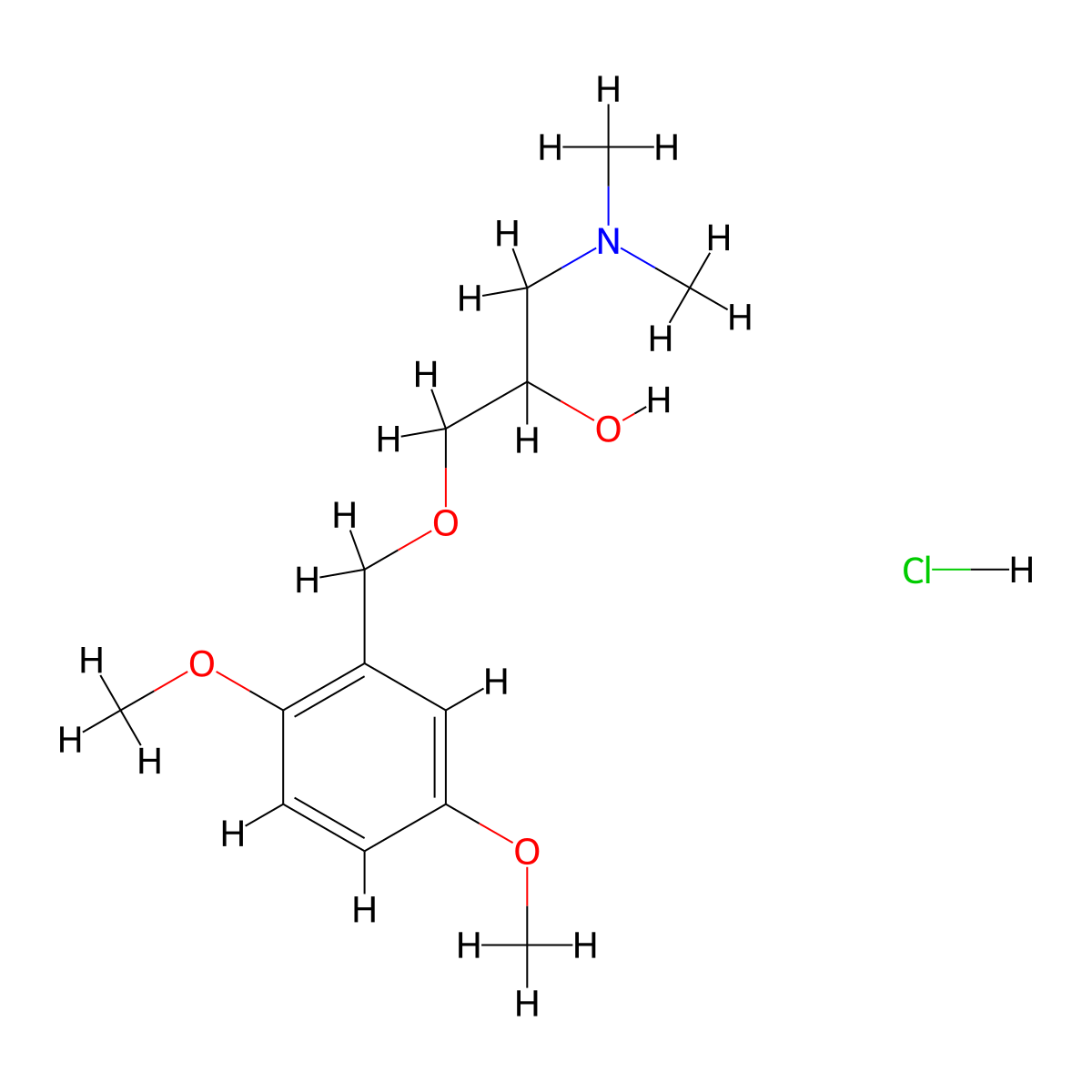 1-((2,5-Dimethoxybenzyl)oxy)-3-(dimethylamino)propan-2-ol hydrochloride molecular structure, CAS 1185505-35-4