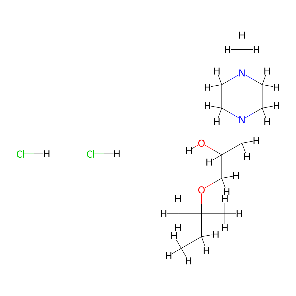 1-(4-Methylpiperazin-1-yl)-3-(tert-pentyloxy)propan-2-ol dihydrochloride molecular structure, CAS 1185509-04-9