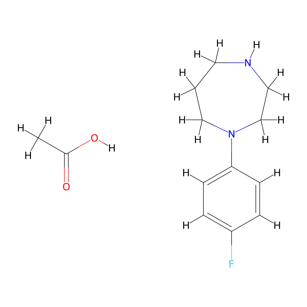 1-(4-Fluorophenyl)-1,4-Diazepane Acetate molecular structure, CAS 1185510-73-9