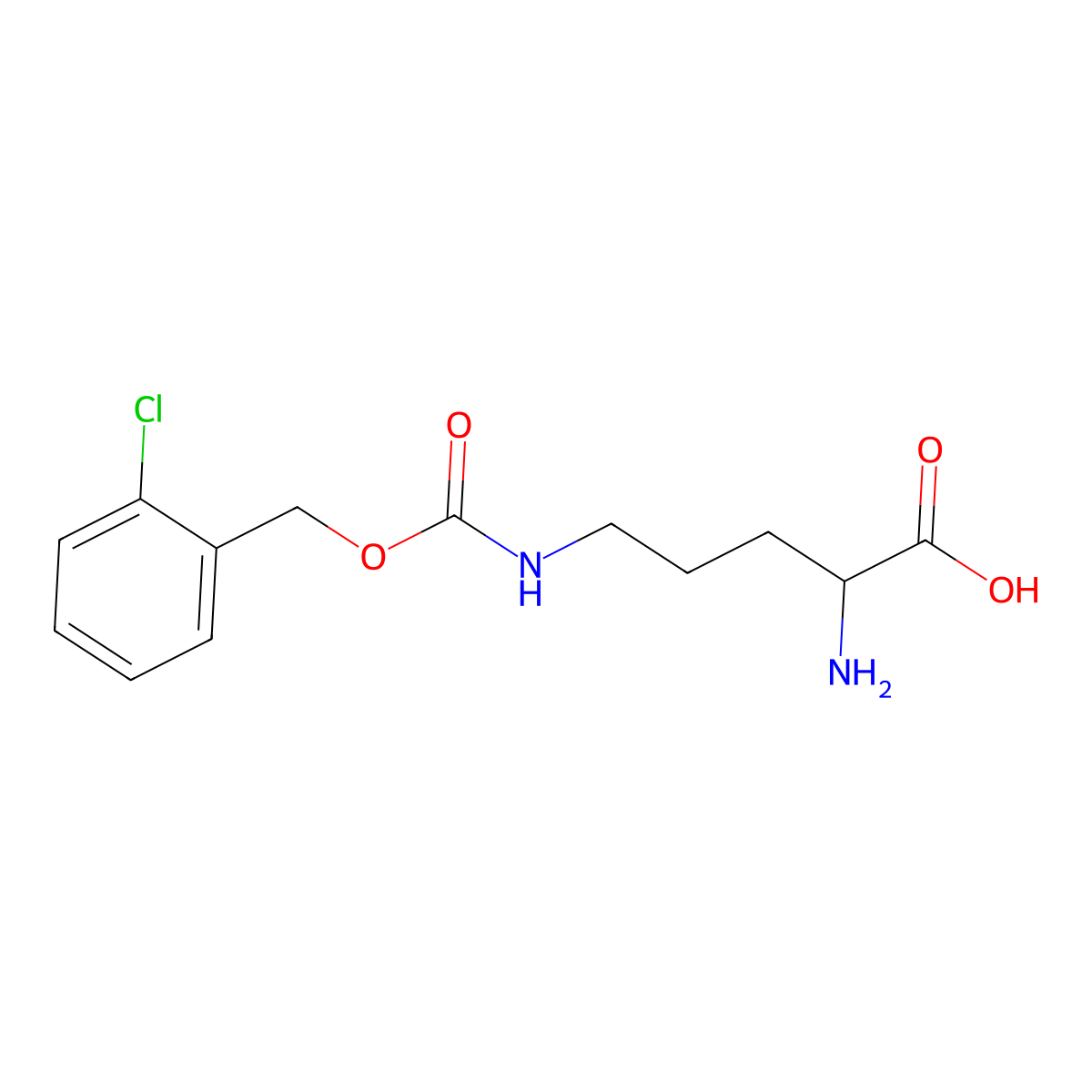 H-Orn(2-CL-Z)-OH molecular structure, CAS 118553-99-4
