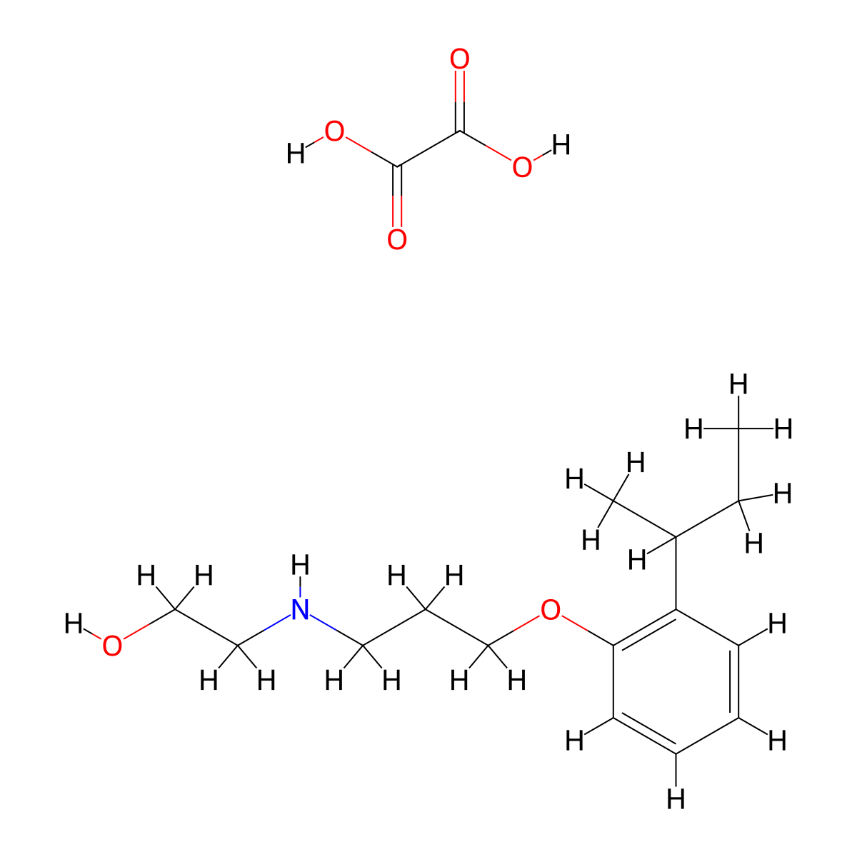 2-[3-(2-Butan-2-ylphenoxy)propylamino]ethanol;oxalic acid molecular structure, CAS 1185532-74-4