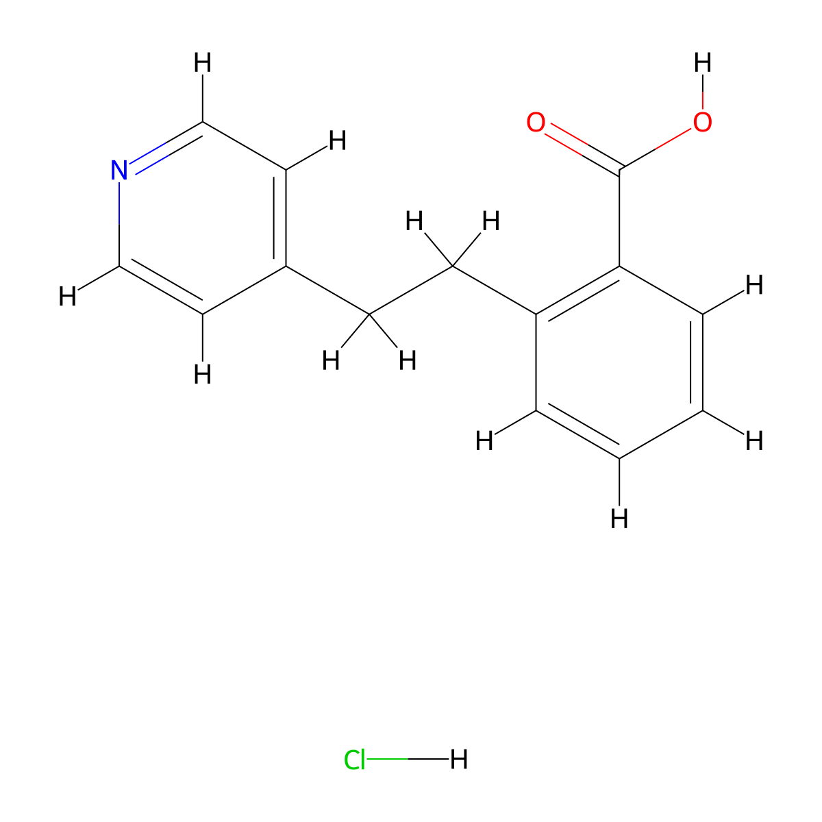 2-(2-Pyridin-4-ylethyl)benzoic acid hydrochloride molecular structure, CAS 1185535-91-4