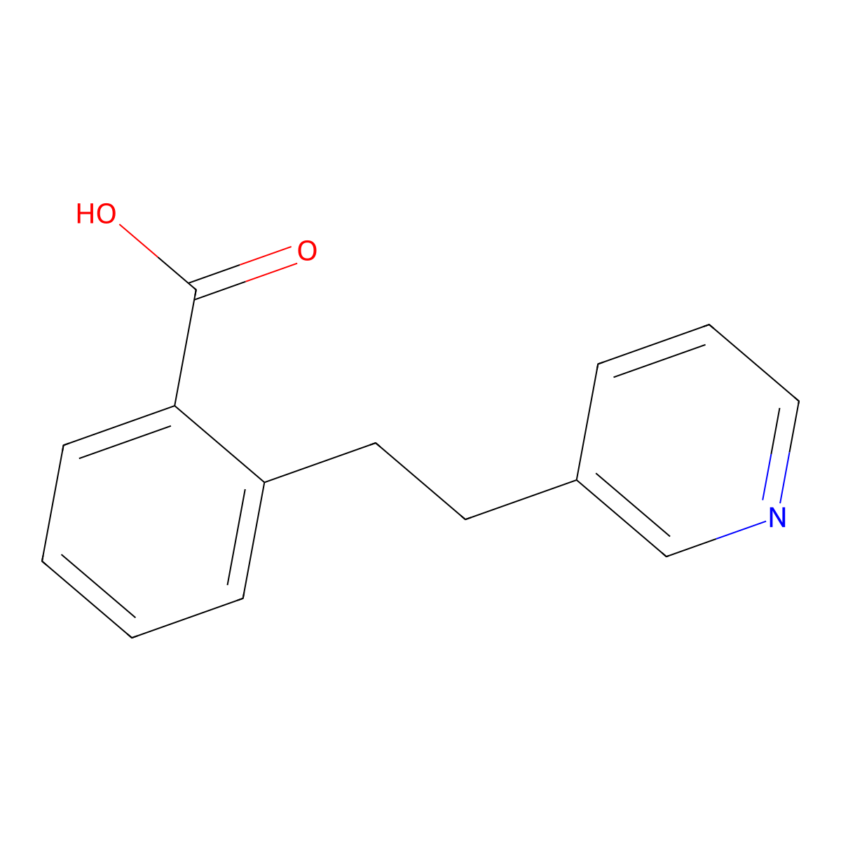 2-(2-Pyridin-3-yl-ethyl)-benzoic acid molecular structure, CAS 1185535-94-7