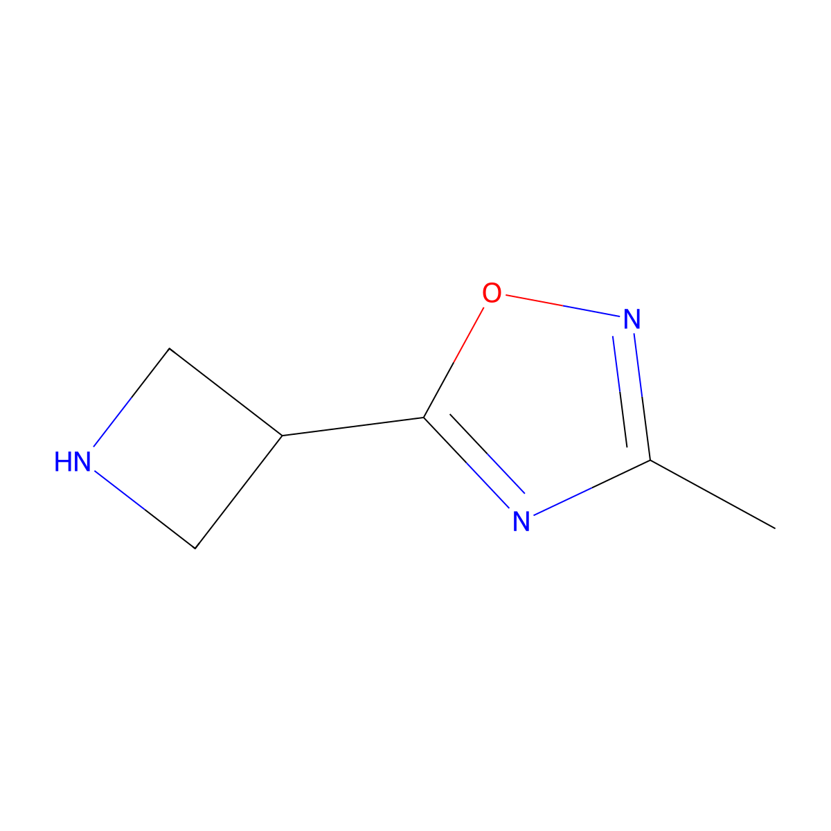5-(Azetidin-3-yl)-3-methyl-1,2,4-oxadiazole molecular structure, CAS 1185535-97-0