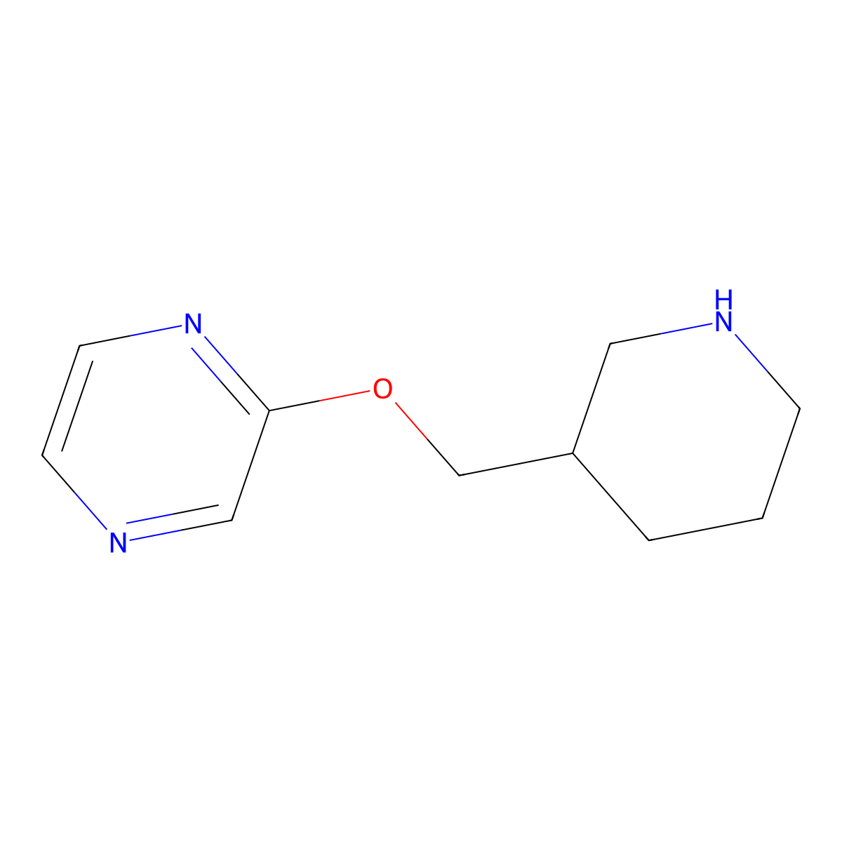 2-(Piperidin-3-ylmethoxy)pyrazine molecular structure, CAS 1185538-17-3