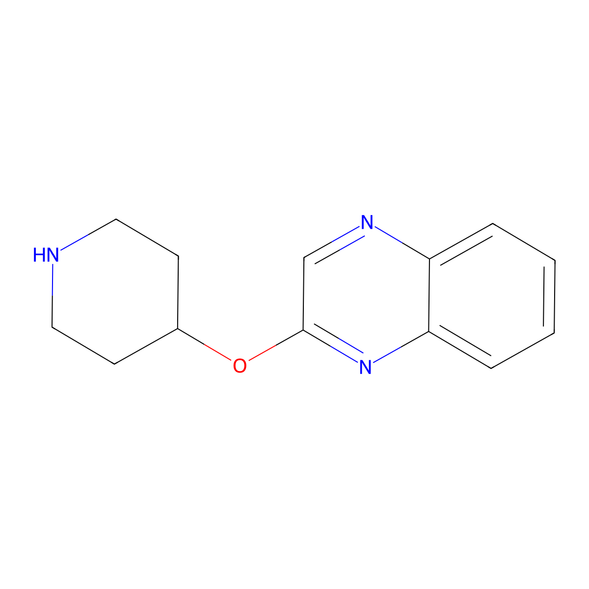 2-(Piperidin-4-yloxy)quinoxaline molecular structure, CAS 1185538-34-4