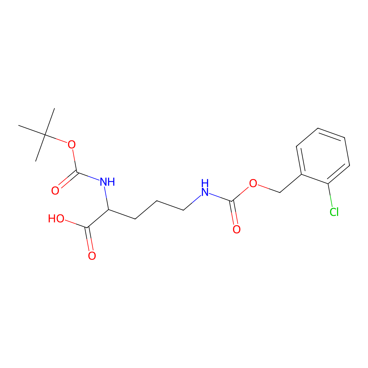 Boc-Orn(2-Cl-Z)-OH molecular structure, CAS 118554-00-0