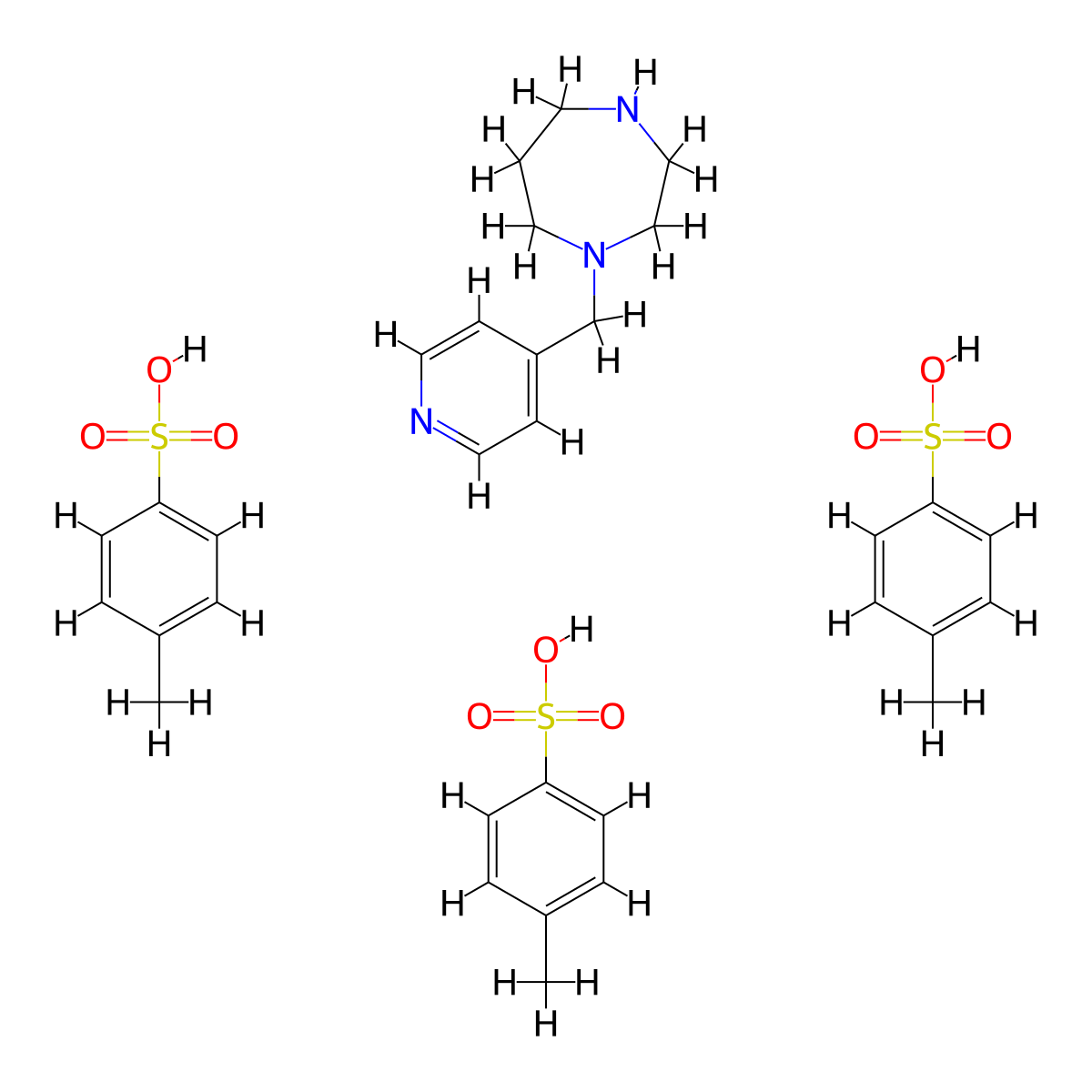 1-(4-Pyridinylmethyl)-1,4-diazepane tris(4-methylbenzenesulfonate) molecular structure, CAS 1185553-75-6