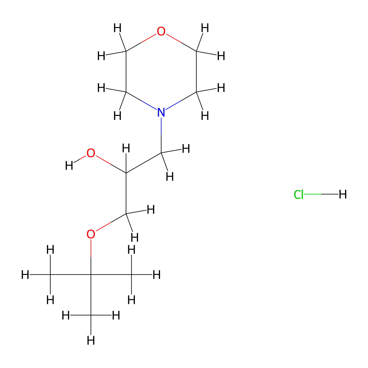 1-(Tert-butoxy)-3-morpholinopropan-2-ol hydrochloride molecular structure, CAS 1185564-61-7