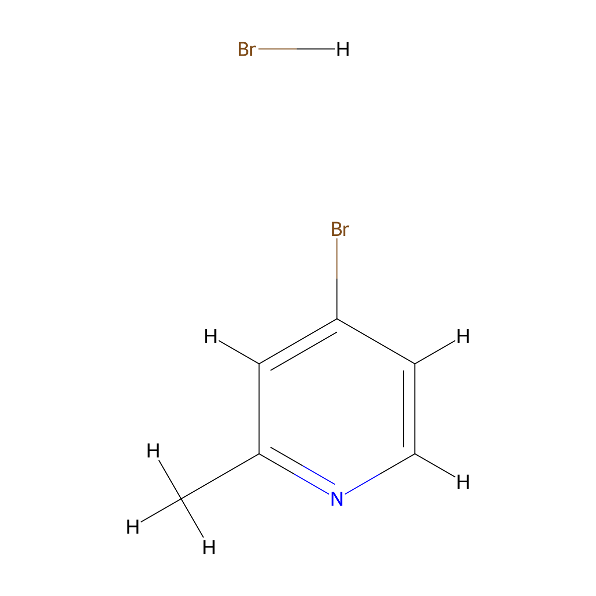 4-Bromo-2-methylpyridine hydrobromide molecular structure, CAS 1185568-51-7