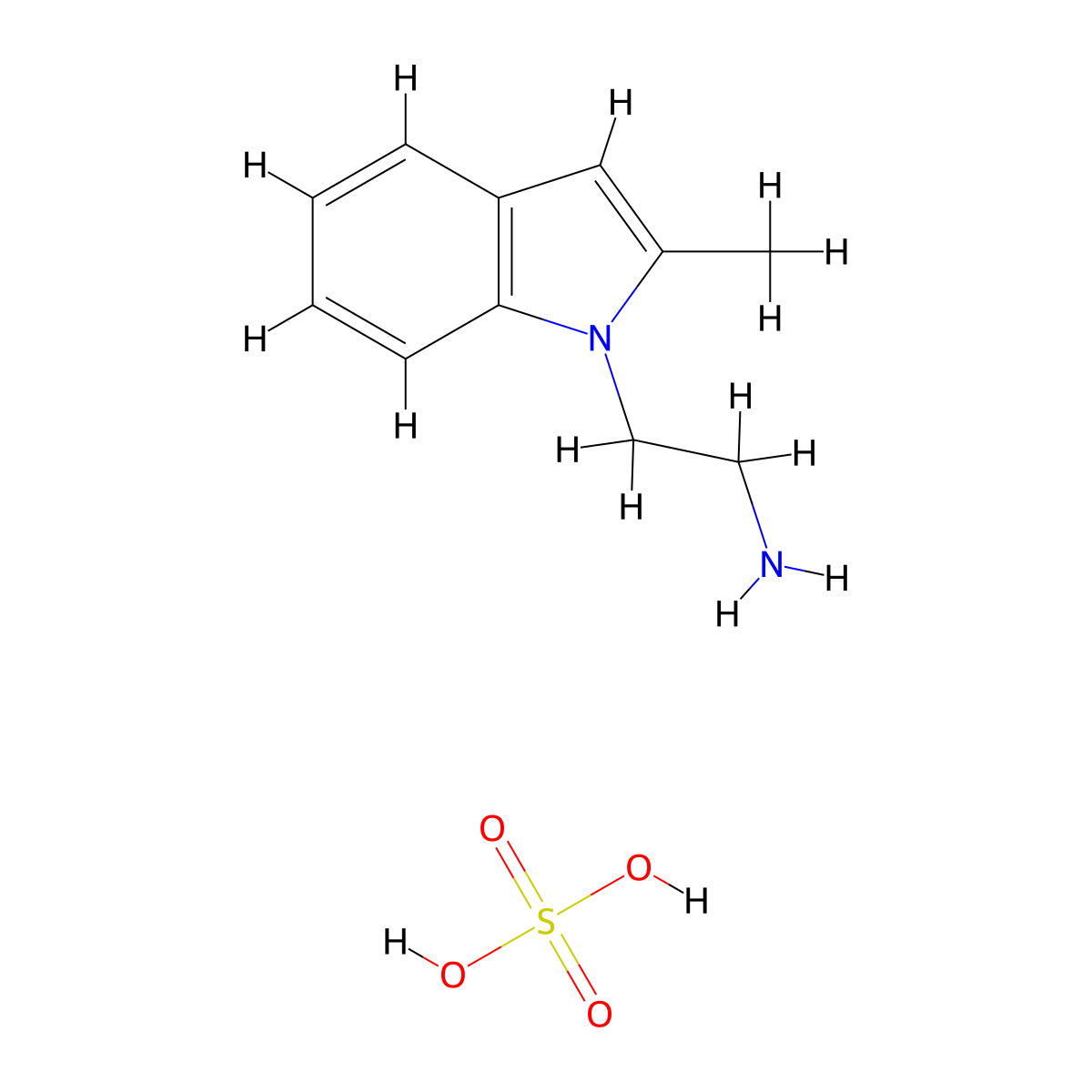 2-(2-methyl-1H-indol-1-yl)ethanamine sulfate molecular structure, CAS 1185568-62-0