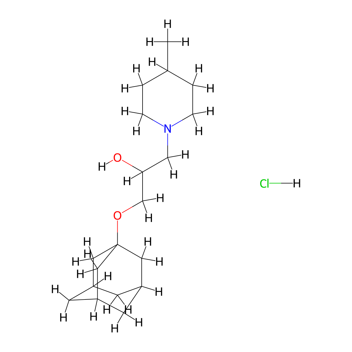 1-(Adamantan-1-yloxy)-3-(4-methylpiperidin-1-YL)propan-2-OL hydrochloride molecular structure, CAS 1185571-15-6