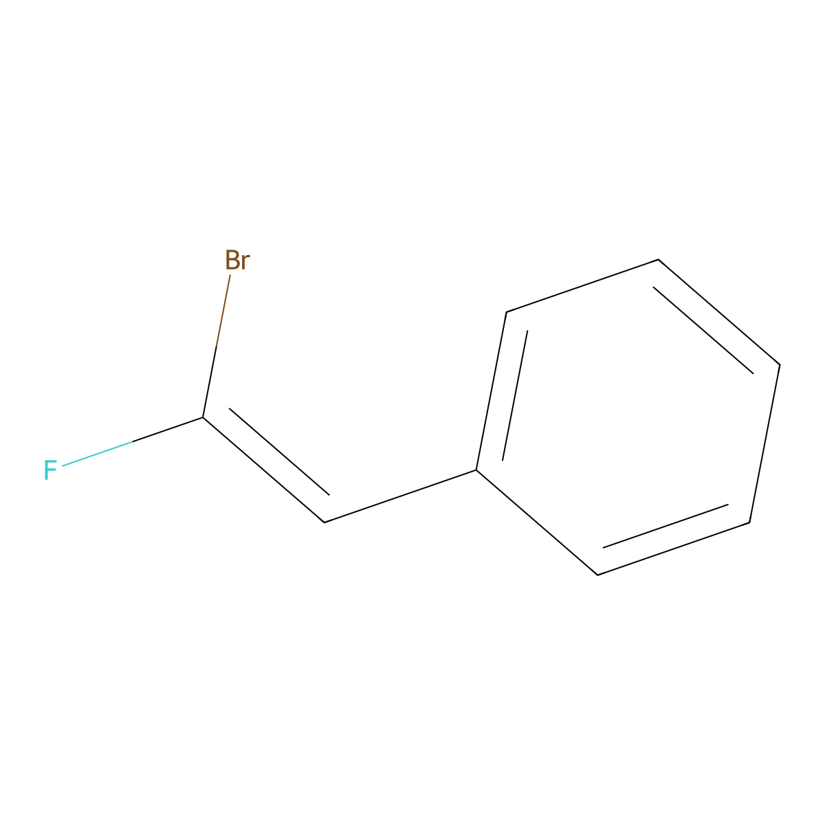 (2-Bromo-2-fluoroethenyl)benzene molecular structure, CAS 118559-15-2
