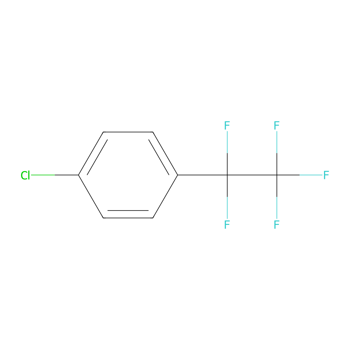 1-Chloro-4-(pentafluoroethyl)benzene molecular structure, CAS 118559-17-4