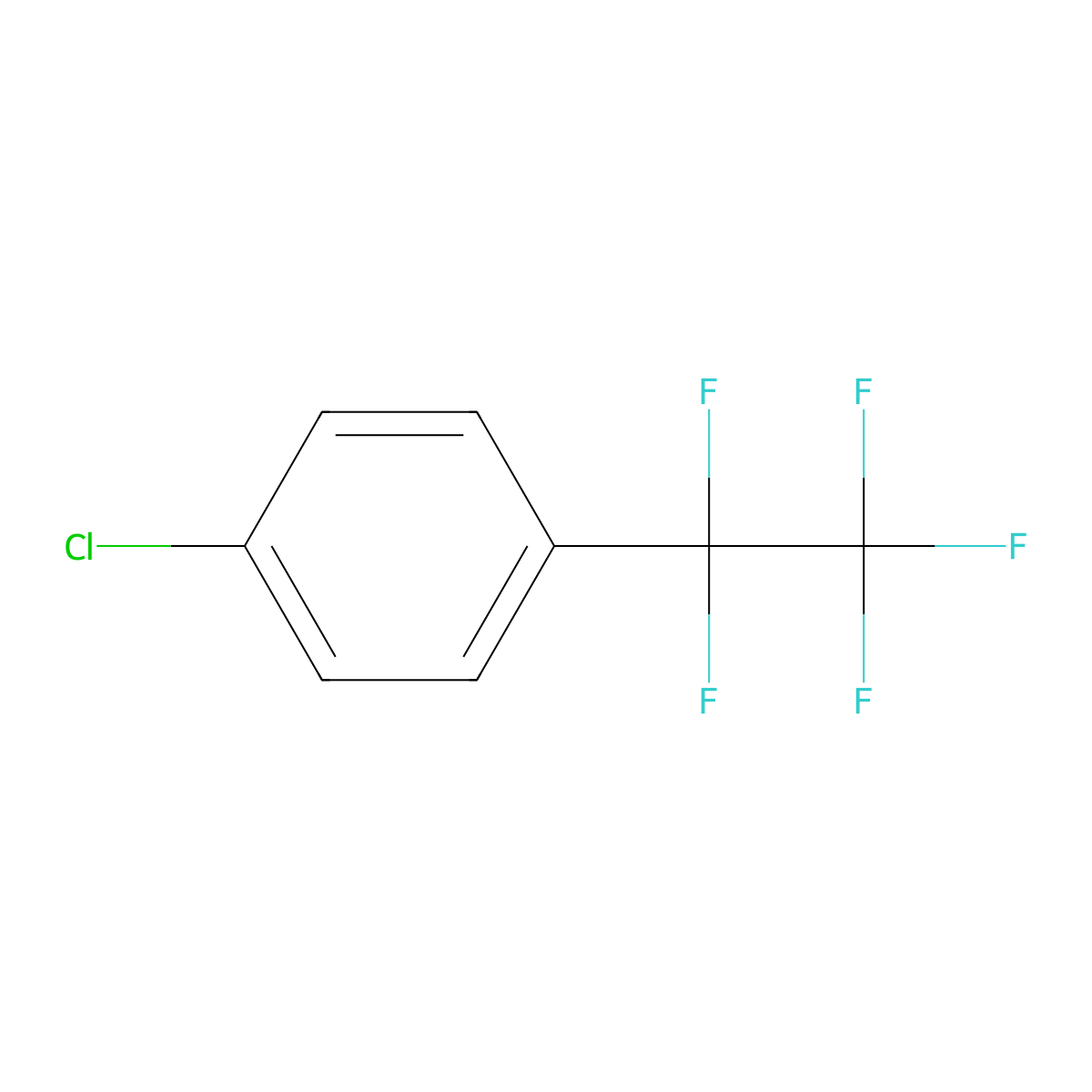 1-Chloro-4-(pentafluoroethyl)benzene molecular structure, CAS 118559-17-4