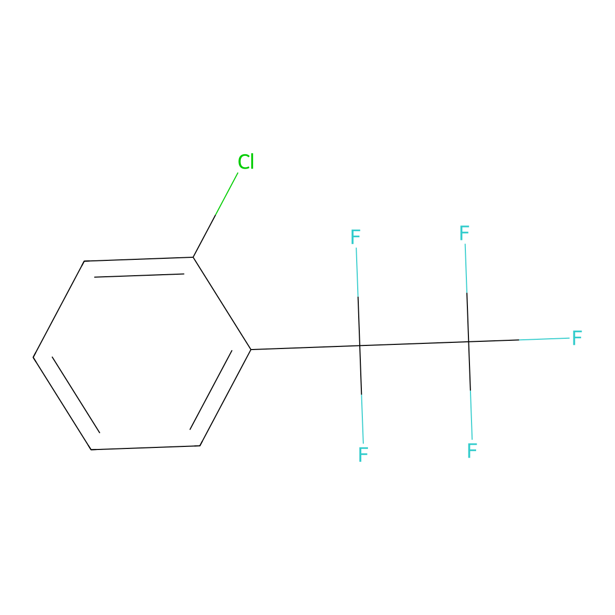 1-Chloro-2-(pentafluoroethyl)benzene molecular structure, CAS 118559-18-5