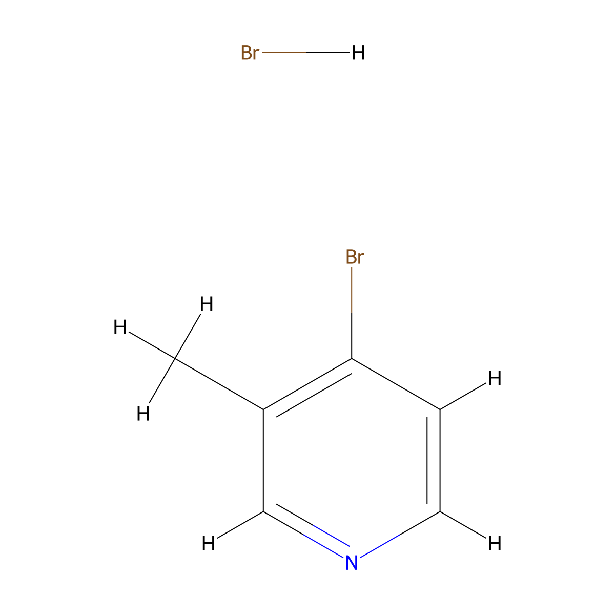 4-Bromo-3-methylpyridine hydrobromide molecular structure, CAS 1185658-26-7