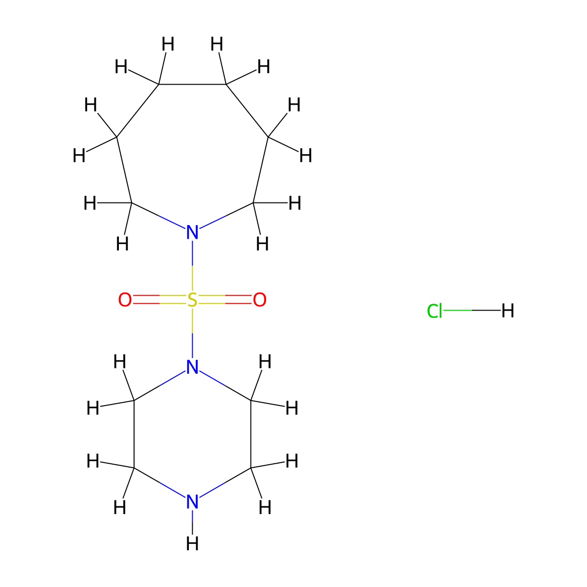 1-(1-Piperazinylsulfonyl)azepane hydrochloride molecular structure, CAS 1185661-17-9