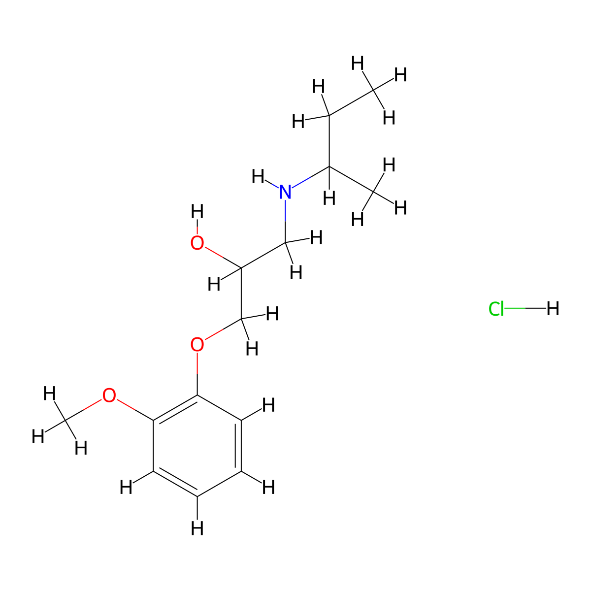 1-(Sec-butylamino)-3-(2-methoxyphenoxy)propan-2-ol hydrochloride molecular structure, CAS 1185667-17-7