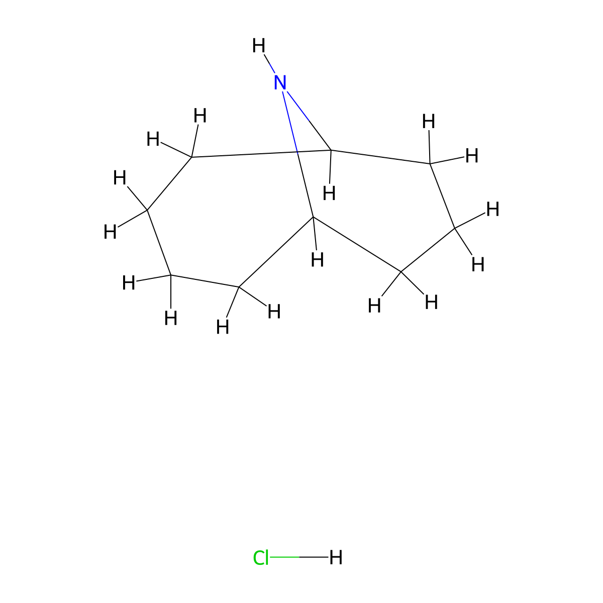 10-Azabicyclo[4.3.1]decane hydrochloride molecular structure, CAS 1185671-65-1