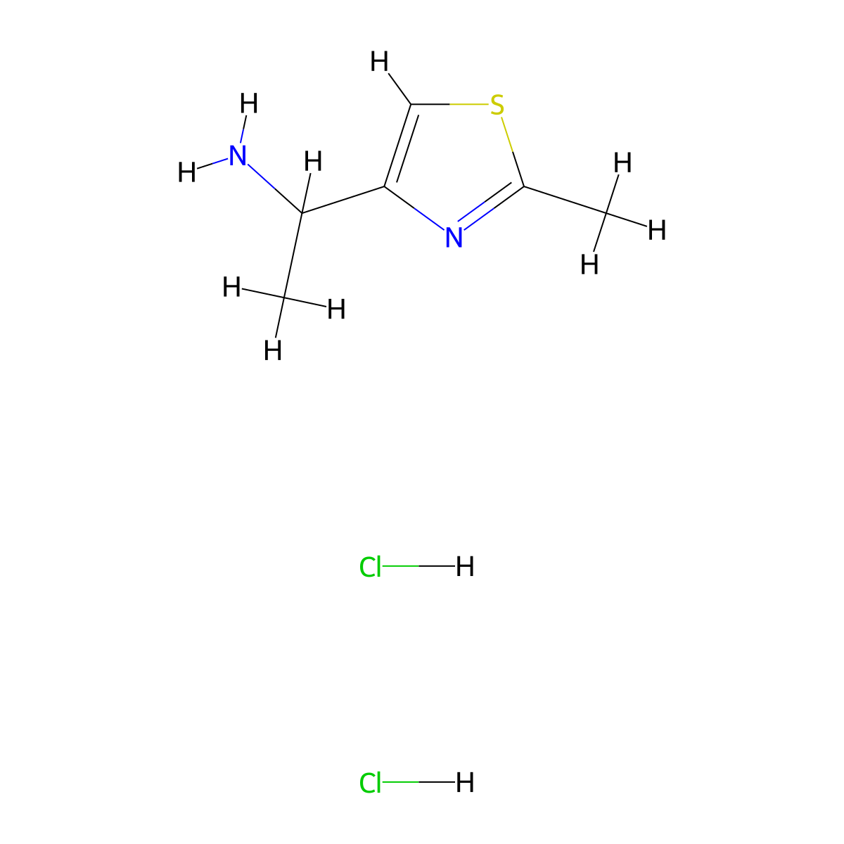 1-(2-Methyl-1,3-Thiazol-4-Yl)Ethanamine Dihydrochloride molecular structure, CAS 1185677-19-3