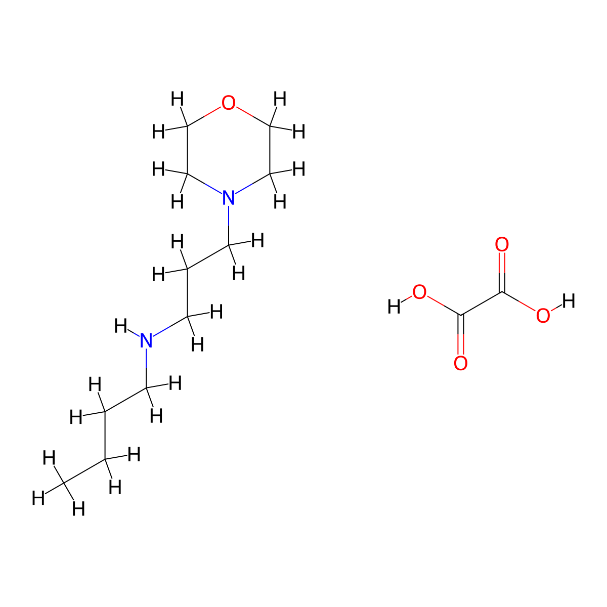 N-(3-Morpholinopropyl)butan-1-amine oxalic acid molecular structure, CAS 1185683-82-2